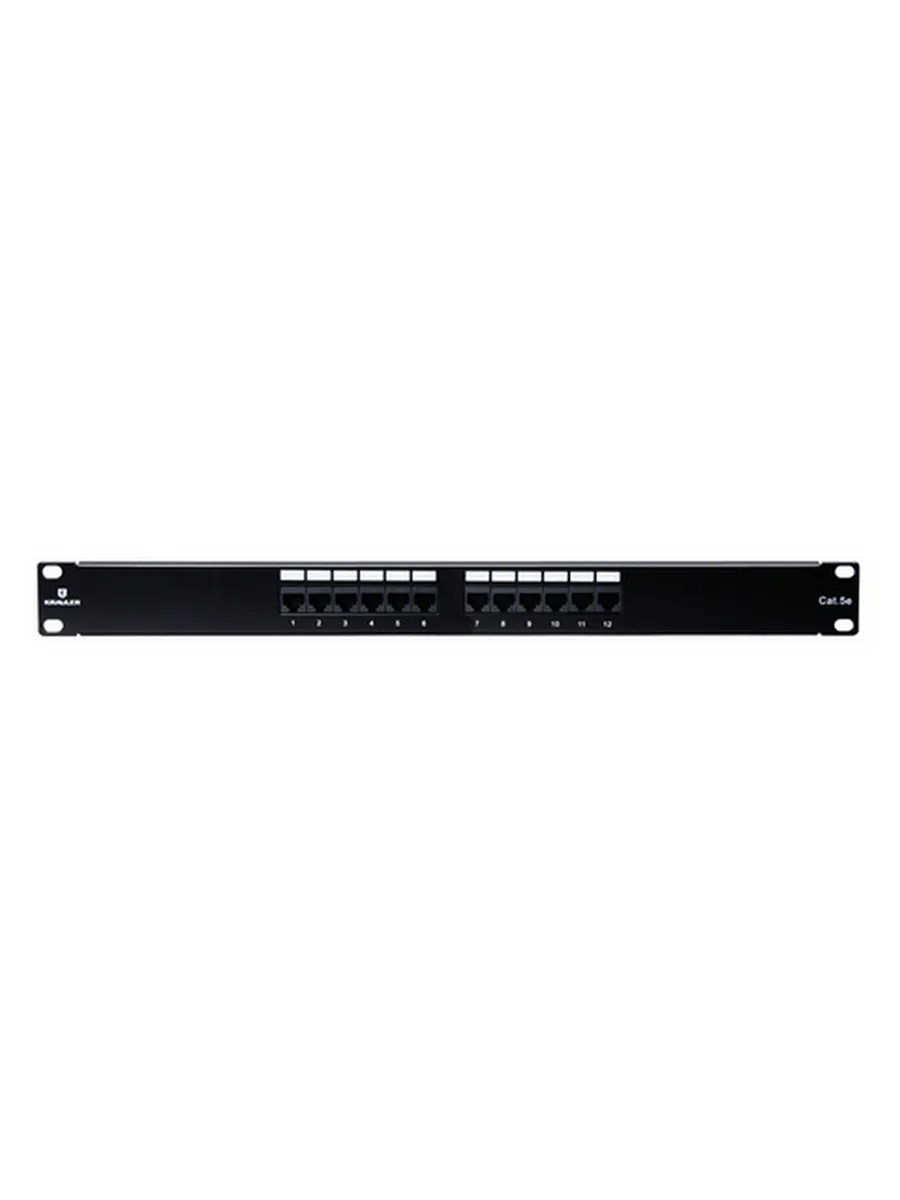 Коммутационная патч панель RJ45 12 портов категория 5e