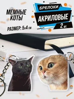 Брелок для ключей акриловый Мемные коты 0_ok.rilART 211673671 купить за 253 ₽ в интернет-магазине Wildberries