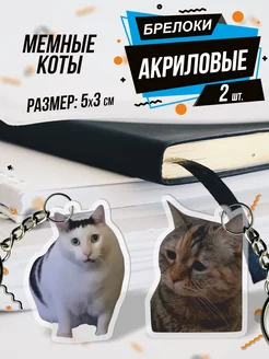 Брелок акриловый для ключей Милые коты мемы 0_ok.rilART 211673672 купить за 261 ₽ в интернет-магазине Wildberries