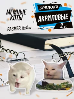 Брелок акриловый для ключей Смешные коты мемы тт 0_ok.rilART 211673673 купить за 253 ₽ в интернет-магазине Wildberries