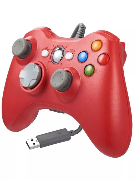 Isa Джойстик для ПК и XBOX 360 gamepad проводной, красный, фото 4