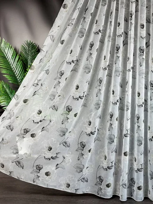 MU_Home Тюль под лен с утяжелителем для гостиной и кухни 200x250 см, 200x250 см, фото 2