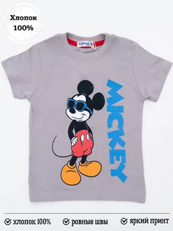 Детская футболка с принтом Микки Маус NEWSKY 211722653 купить за 296 ₽ в интернет-магазине Wildberries