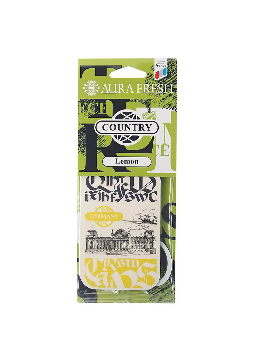 Ароматизатор подвесной картонный (lemon) Country AURA FRESH
