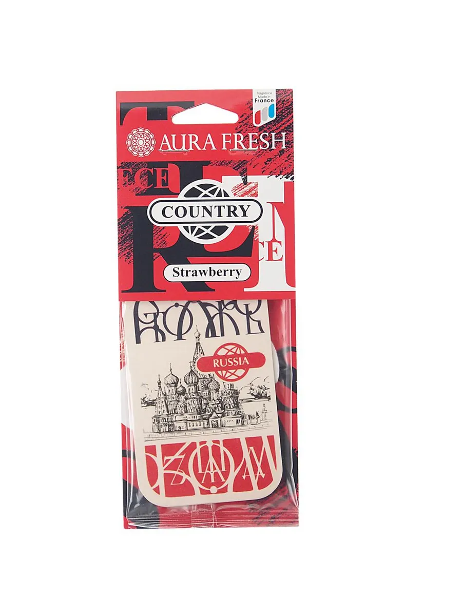 Ароматизатор подвесной картонный (strawberry) Country AURA