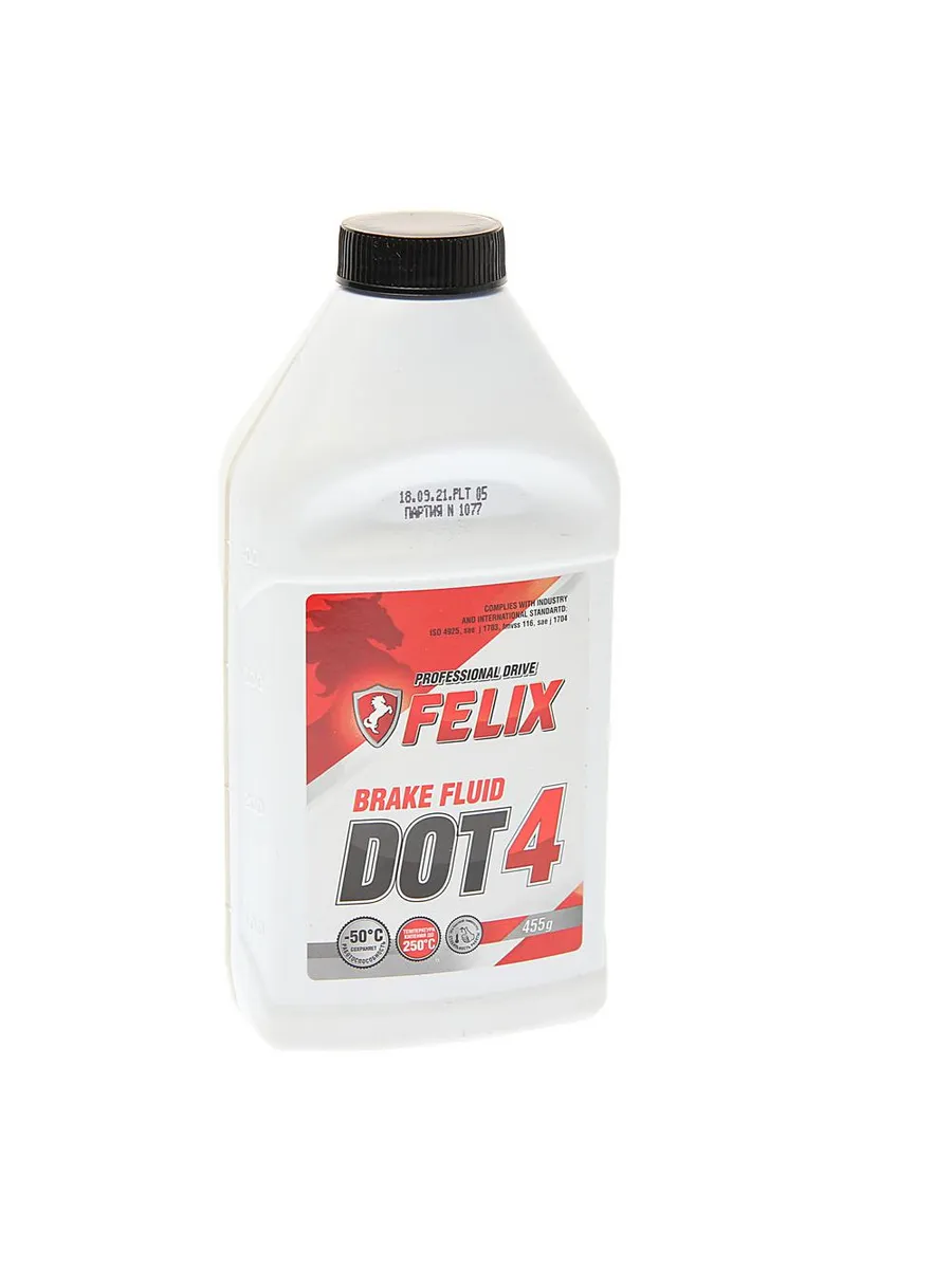 Жидкость тормозная DOT-4 455г FELIX