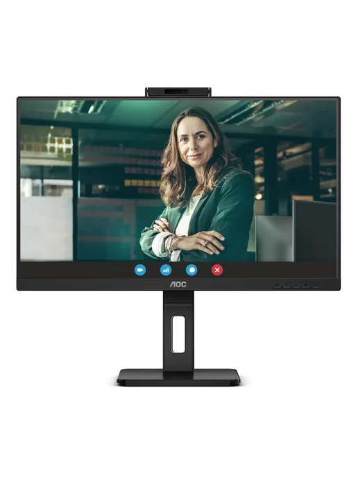 AOC Монитор с Web-камерой 23.8" 24P3QW, IPS, Черный, черный