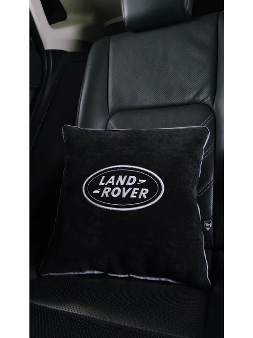 Dekos Подушка в машину с вышивкой для Land Rover, черный, фото 3