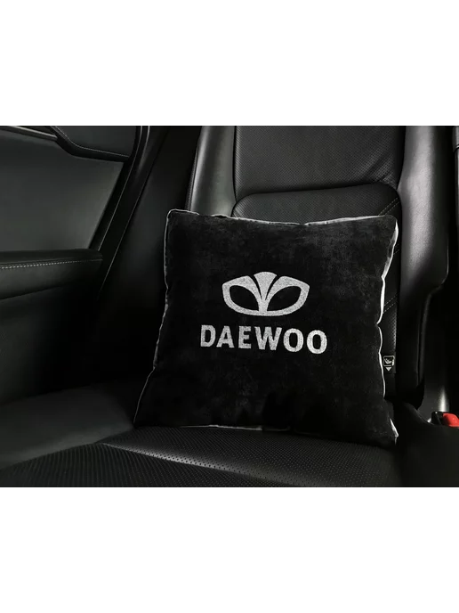 Dekos Подушка в машину с вышивкой для Daewoo, черный, фото 5