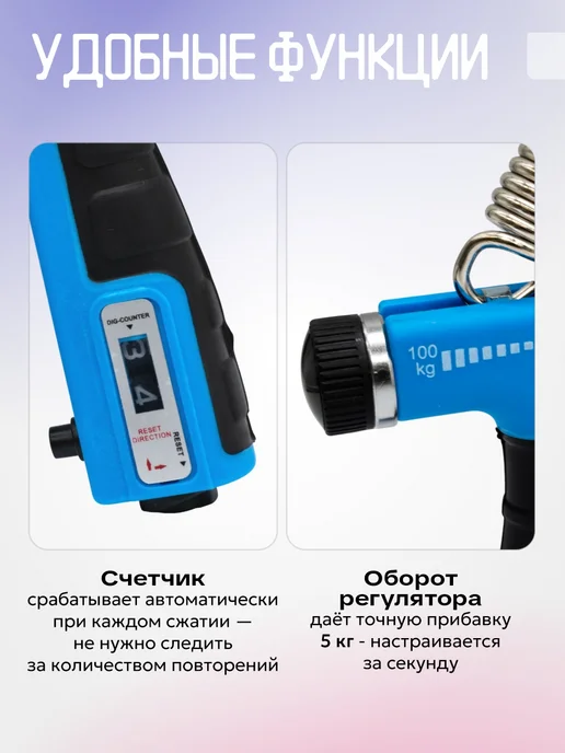 FANAMOKO Эспандер кистевой для рук, бокса и фитнеса, синий, фото 3