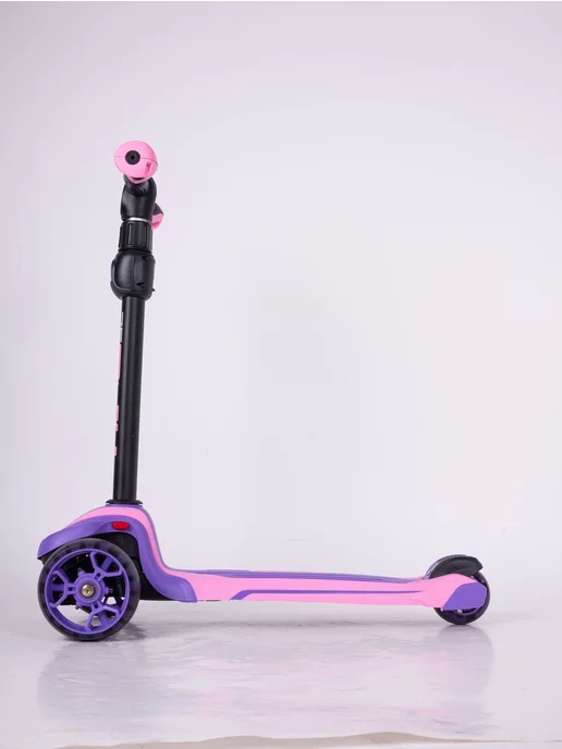 TechTeam Трехколесный самокат Surf girl для девочки, фиолетовый, фиолетовый, фото 5