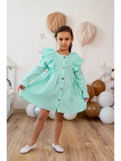 Платье для девочек муслиновое ТИПИТОПИКИ 211802079 купить за 1 170 ₽ в интернет-магазине Wildberries