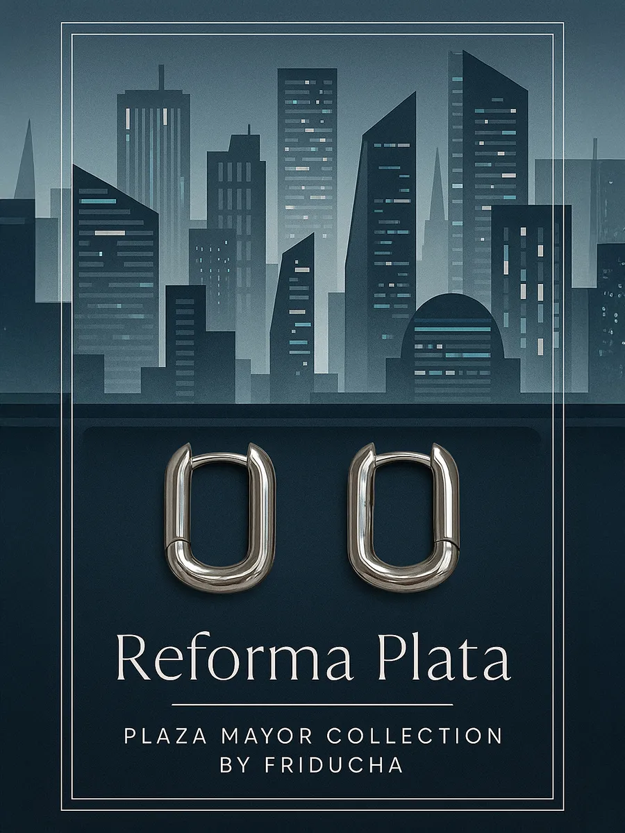 Серьги-конго Reforma Plata, родий