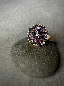 Серебряное кольцо с аметистом натуральным KRASNOE 211829232 купить за 2 719 ₽ в интернет‑магазине Wildberries