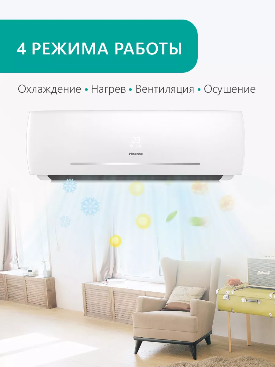 Кондиционер сплит система настенный Neo Classic Hisense 211830692 купить за  22 173 ₽ в интернет-магазине Wildberries