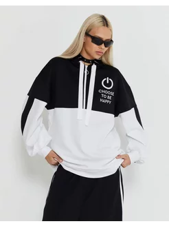 Худи oversize колор-блок на короткой молнии Gloria Jeans 211881512 купить за 1 023 ₽ в интернет-магазине Wildberries