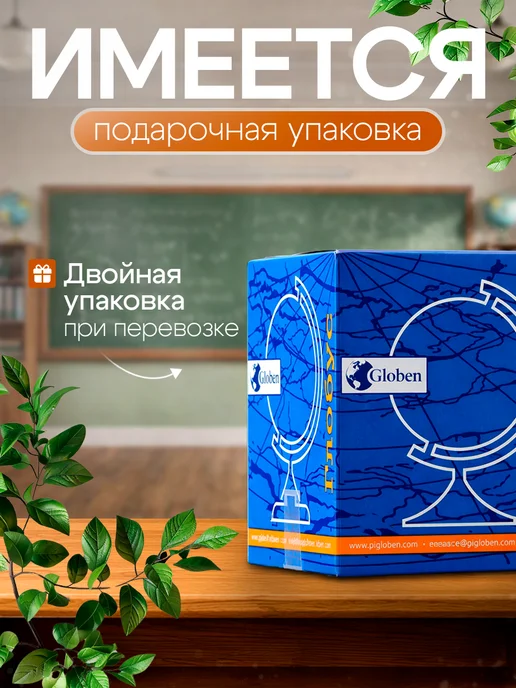 Глобус физический для школы с подсветкой 21 см, вариант, фото 6