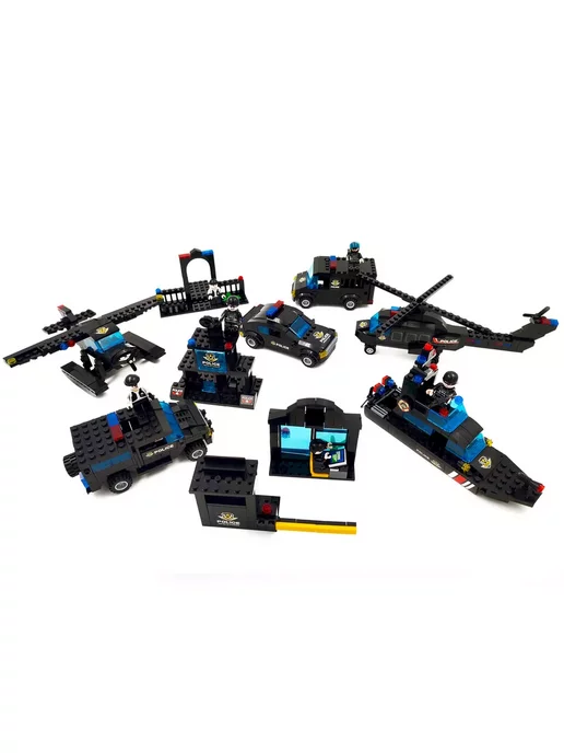 Cyber Toy Конструктор для мальчиков Полиция 8 в 1, черный, фото 8