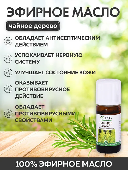 Oleos Набор эфирных масел Пихта, Чайное дерево, Эвкалипт 3*10 мл, 3x10, фото 3