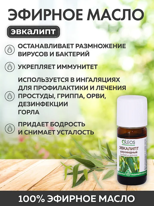 Oleos Набор эфирных масел Пихта, Чайное дерево, Эвкалипт 3*10 мл, 3x10, фото 4