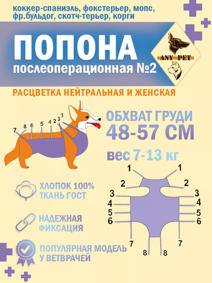 Попона послеоперационная №2