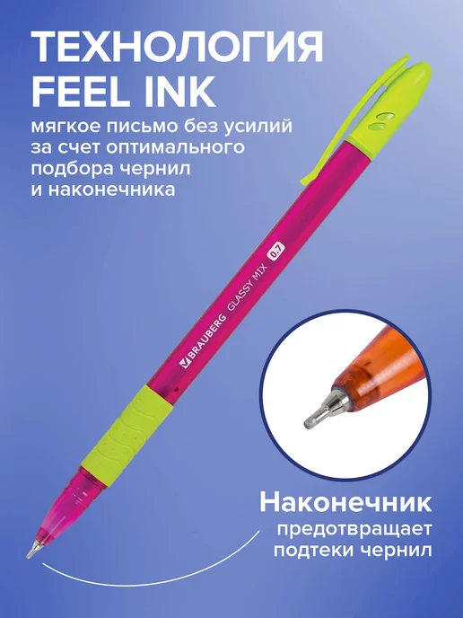 Brauberg Ручки шариковые синие набор 12 шт для школы, 4 шт, фото 2