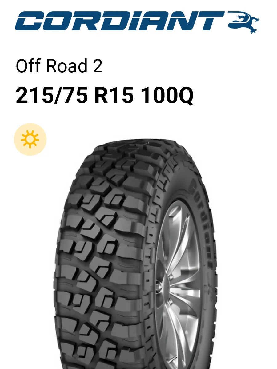 Шины летние 215 75 R15 100Q Off Road 2
