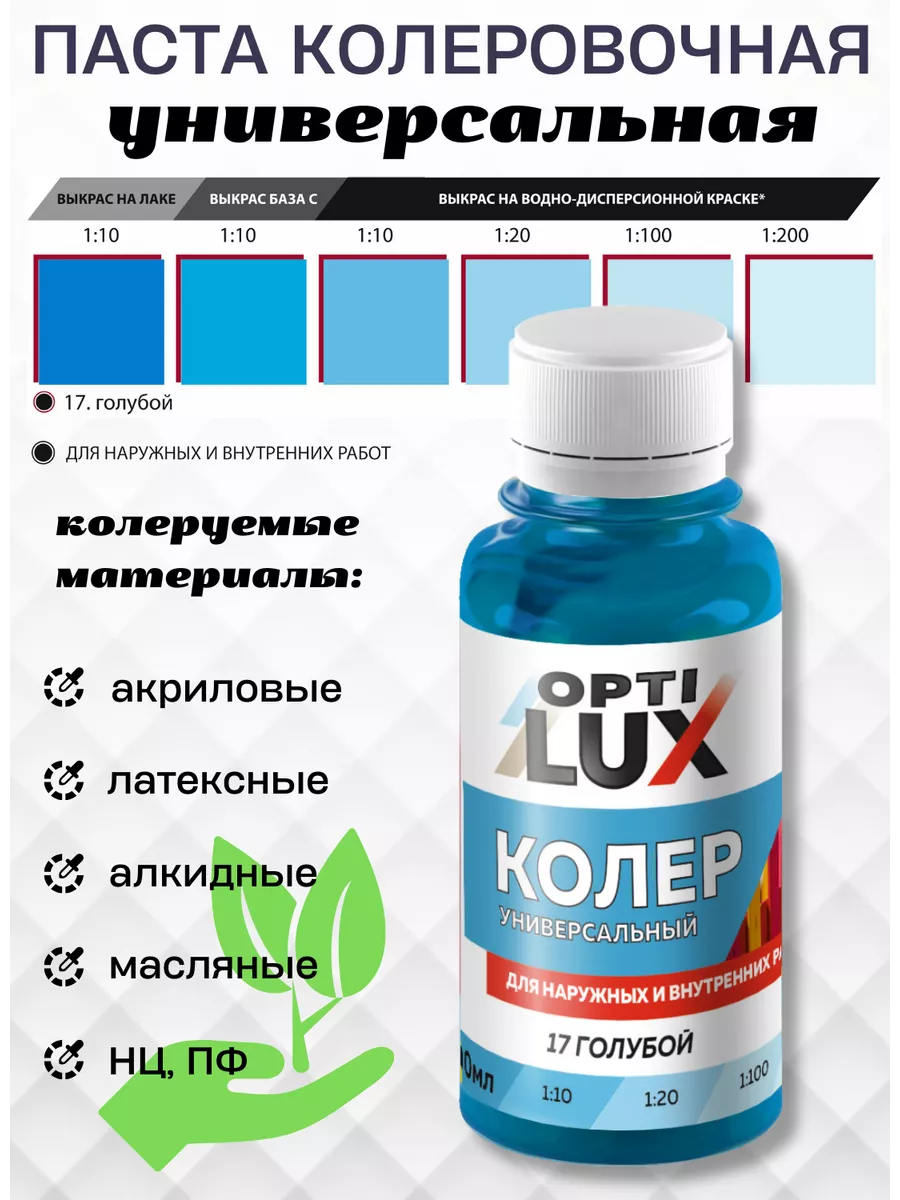 Паста колеровочная Голубой (100мл)