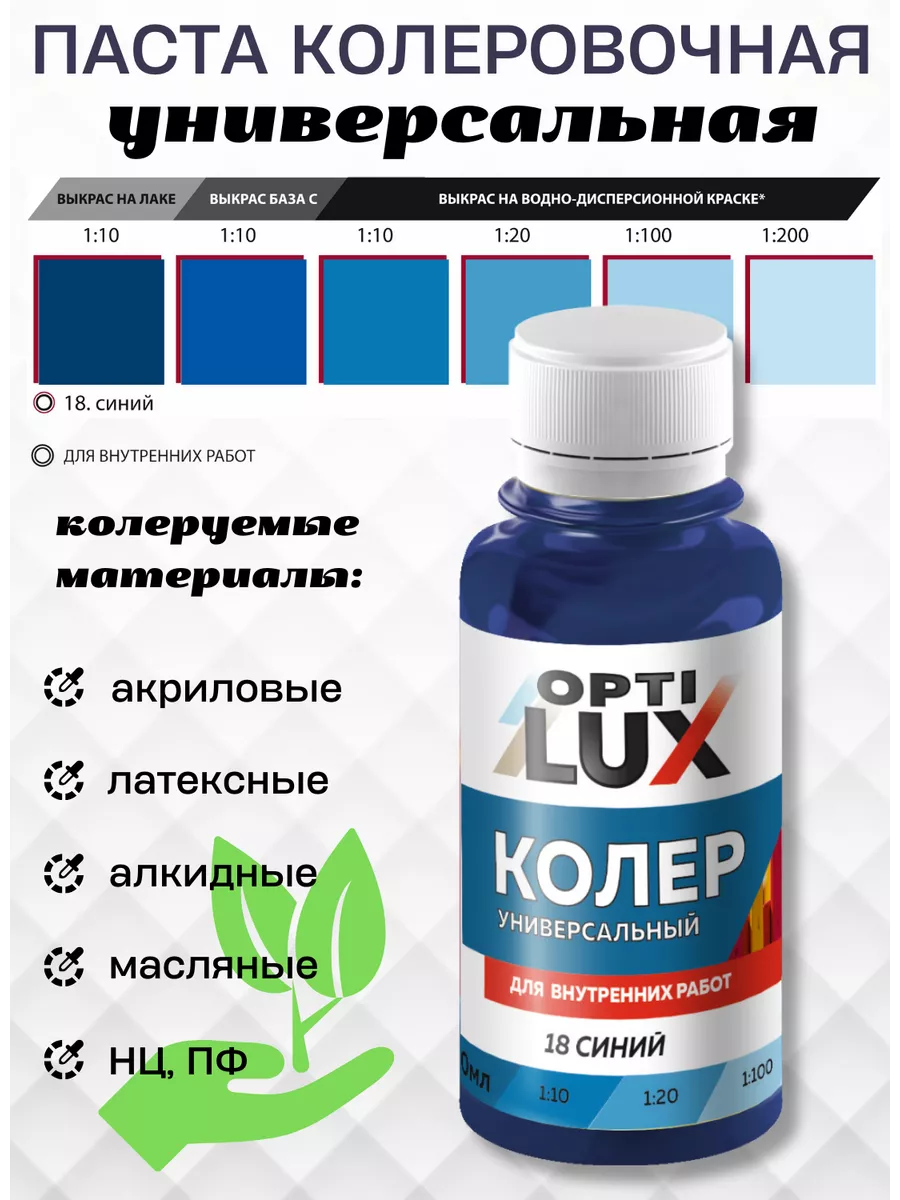 Паста колеровочная Синий (100мл)