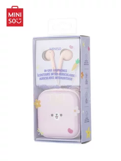 Наушники проводные с чехлом (Кролик) miniso 212226045 купить за 576 ₽ в интернет-магазине Wildberries