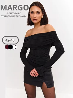 Лонгслив с открытыми плечами женский MARGO 212253320 купить за 429 ₽ в интернет‑магазине Wildberries