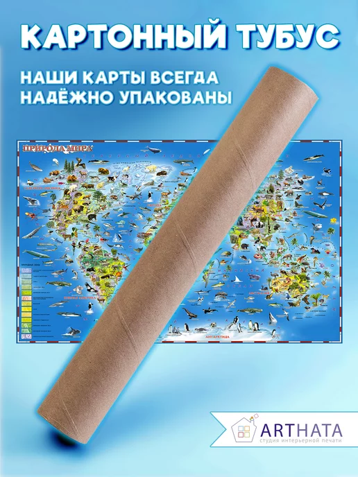 Arthata-Карта мира на стену Карта мира географическая настенная с флагами 160х100, вариант, фото 7