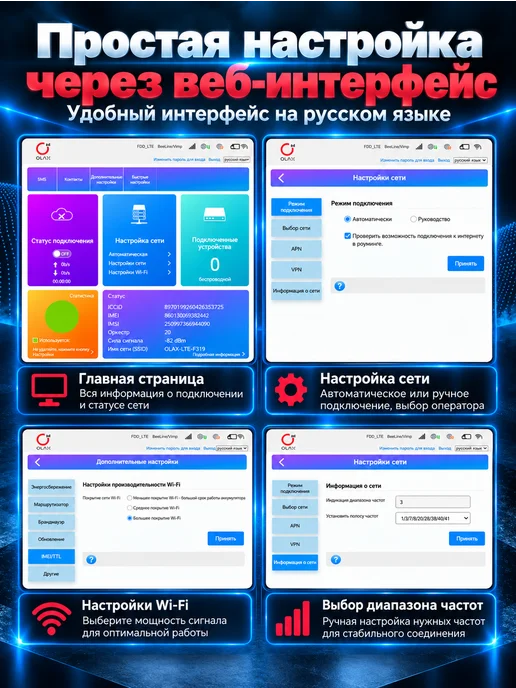 NETIS 4G Wi Fi роутер MC50 PRO с сим картой и внешними антеннами, 4 г, фото 8