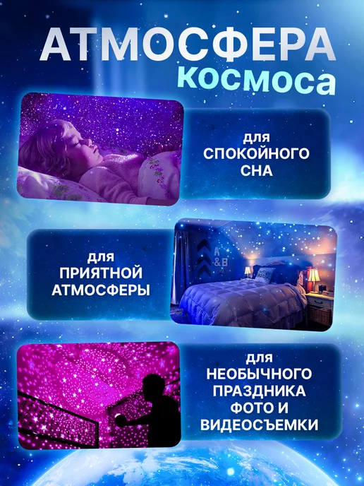 Galaxy Homa Ночник - проектор звездное небо космонавт робот, вариант, фото 2