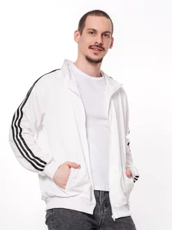 Олимпийка adidas спортивная на молнии три полоски зипка Brand