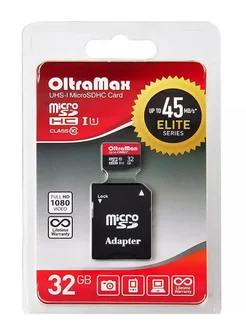 Карта памяти MicroSDXC 32GB Class 10 Elite UHS-I адаптер OltraMax 212361286 купить за 475 ₽ в интернет-магазине Wildberries