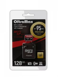 Карта памяти MicroSDXC 128GB Class 10 UHS-I U3 + SD адаптер OltraMax 212366248 купить за 911 ₽ в интернет-магазине Wildberries