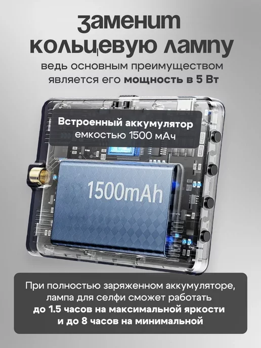 Cherry Store RGB видеосвет, лампа для фото и видео M16, черный, фото 4