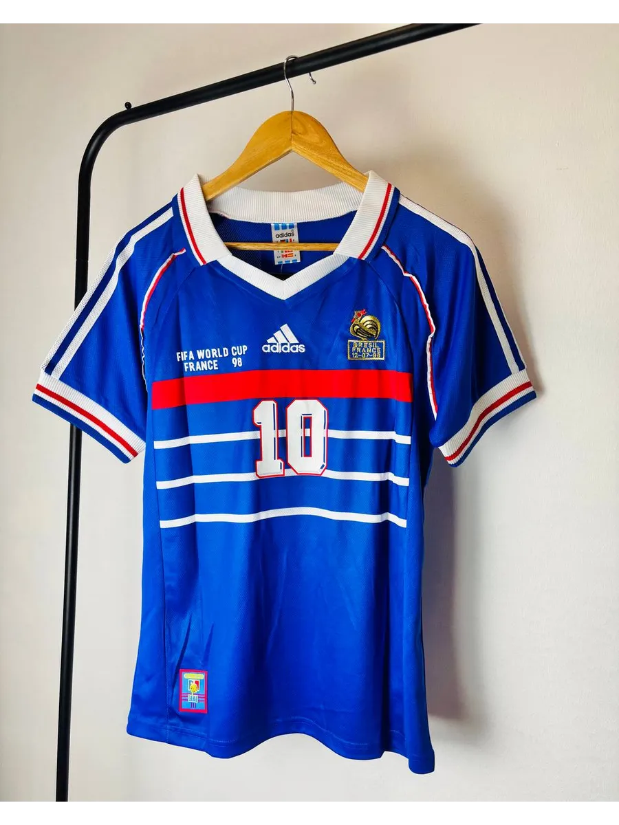 Футболка футбольная France Zidane 10 домашняя 1998-2006 JerseyCity