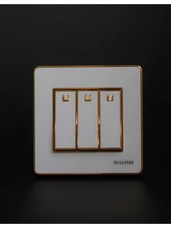 Выключатель света трехклавишный 43 Sharm Electrical 212469432 купить за 594 ₽ в интернет-магазине Wildberries