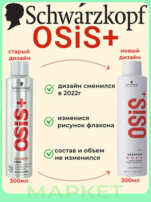 Schwarzkopf professional Osis+ Session 3- Лак для волос экстрасильной фиксации 500мл, 300 мл, фото 2