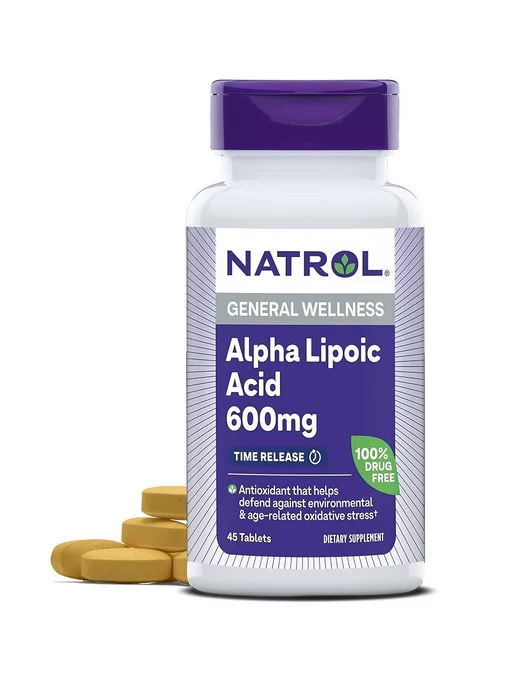 Natrol Альфа-липоевая кислота 600 мг 45таб Аlpha lipoic acid 600mg