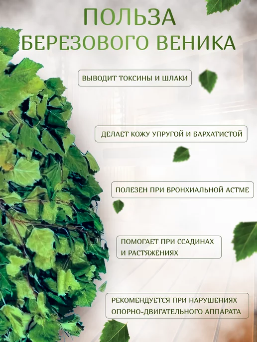 Баня21 Веник для бани березовый, набор 2 шт, 2 шт, фото 2