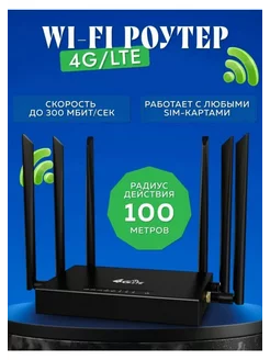 Модем роутер wi-fi с сим картой 4G LTE RUUSA 212572540 купить за 3 206 ₽ в интернет-магазине Wildberries