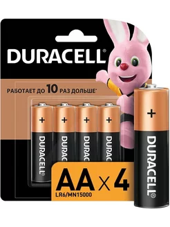 батарейки АА 4шт DURACELL 212620240 купить за 141 ₽ в интернет-магазине Wildberries