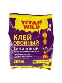 Клей обойный Titan Wild виниловый, 200г, пакет РемоКолор 212640357 купить за 374 ₽ в интернет-магазине Wildberries