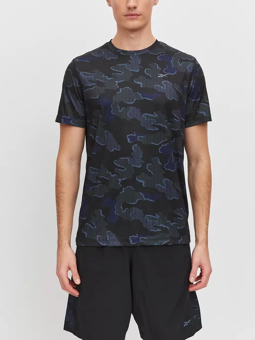 Reebok Футболка TRAIN MOTION CAMO TECHTEE, синий