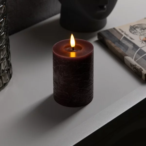 Светодиодная свеча восковая 7.5×12.5 см