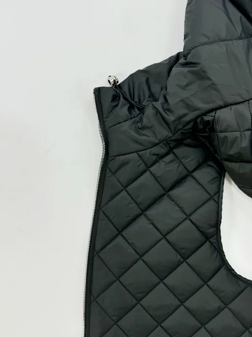 BLOOM Fashion Жилет утепленный стеганый большие размеры, черный, фото 7