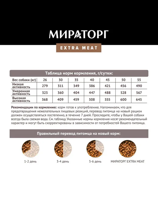 Сухой корм Мираторг для собак, крупные, говядина, 10 кг, фото 3
